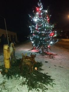 Rozsvícení vánočního stromu v obci Smrk